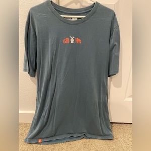 Cute blue Dutch bros basic tee